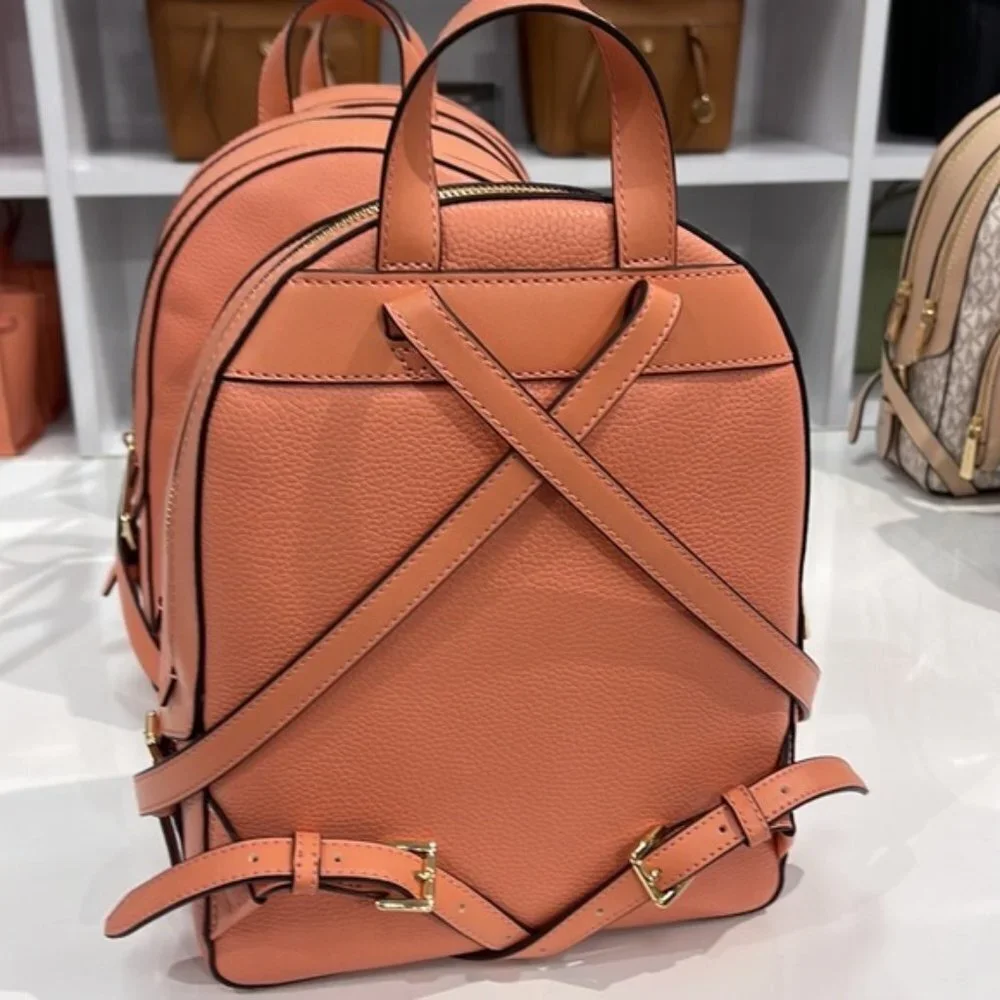 Michael Kors Jaycee Medium Zip PKT Backpack Sherbert Leather